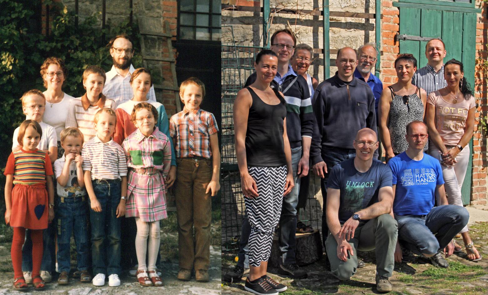 Familie ca. 1984 und 2019